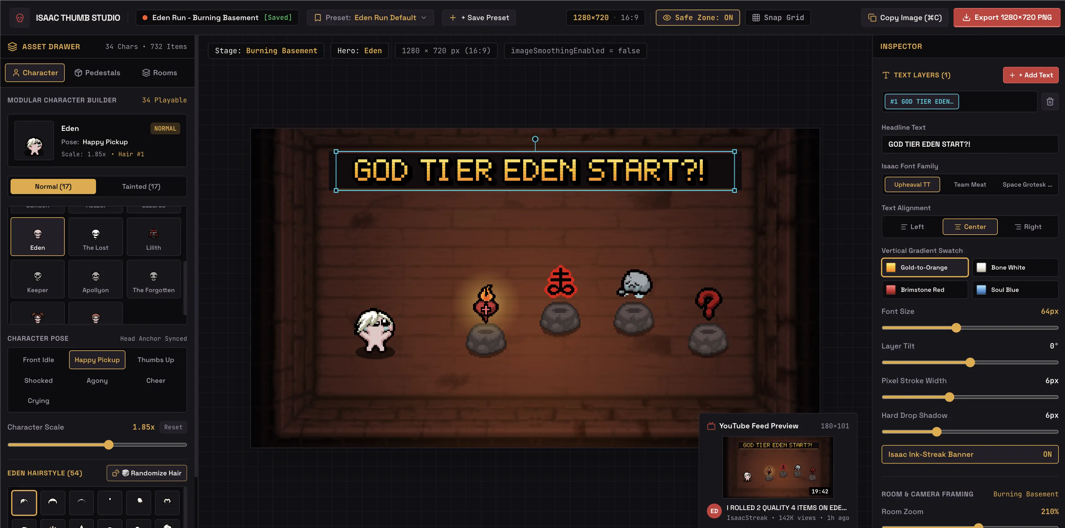 Isaac Thumb Studio Screenshot